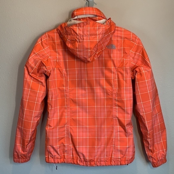 The North Face Resolve Plaid Hyvent Rain Jacket Orange, Size: Small - Picture 12 of 17